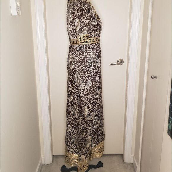 Vintage 60s Jean Varon brocade maxi dress - Picture 3 of 16
